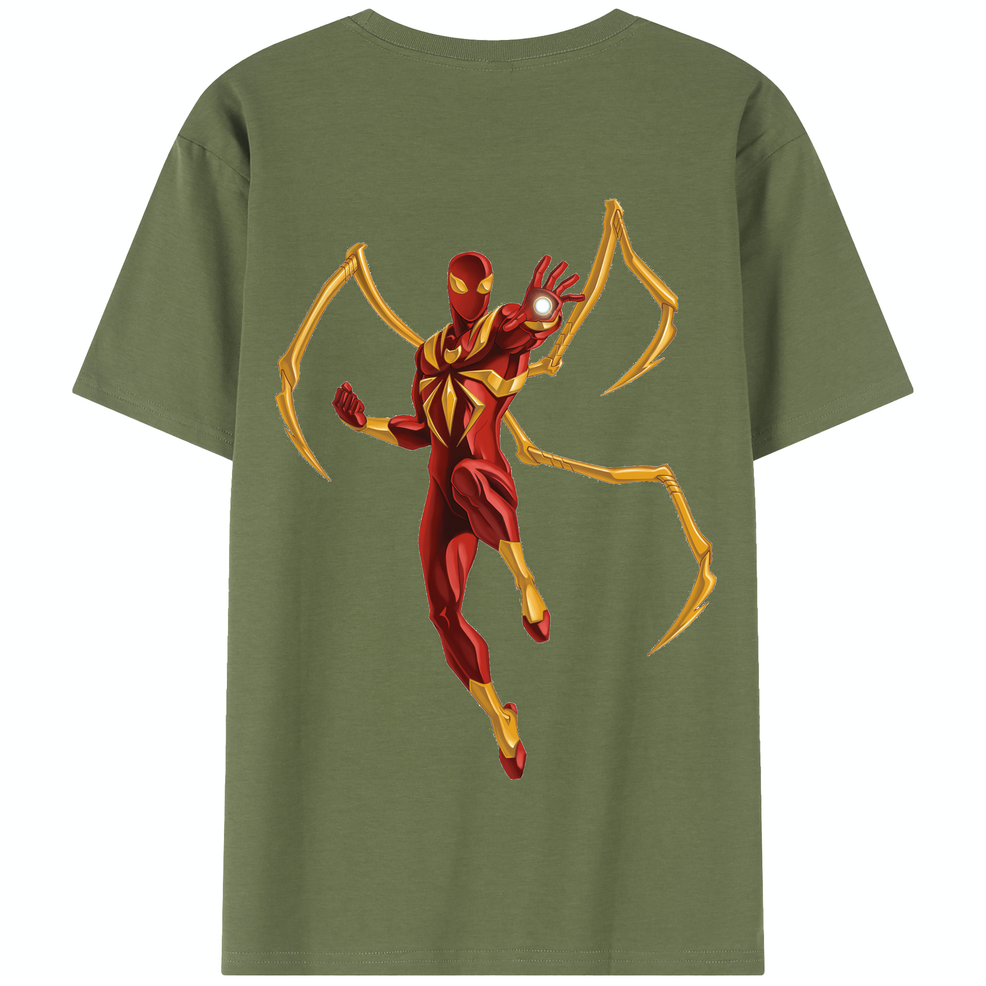 （画像用） Spider Man スパイダーマン 綿100％半袖Tシャツ（背面プリント）